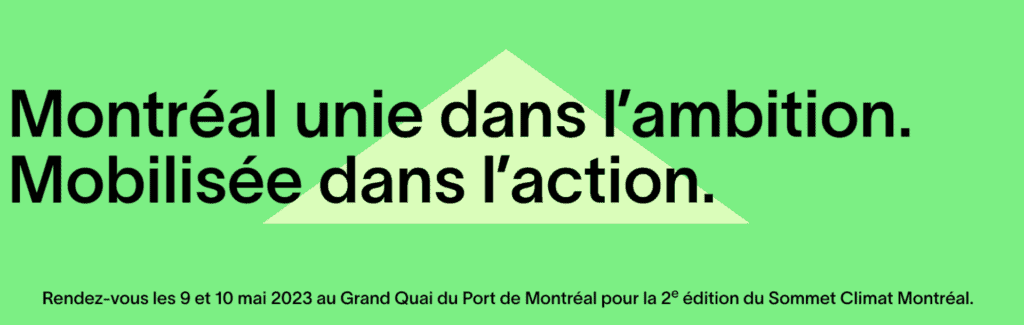 Sommet climat mtl 2023